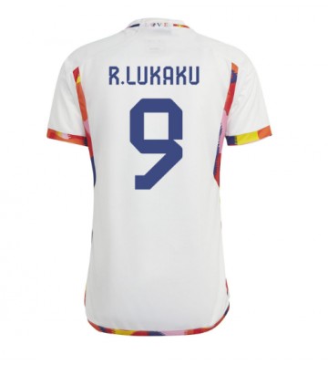 Belgia Romelu Lukaku #9 Koszulka Wyjazdowych MŚ 2022 Krótki Rękaw